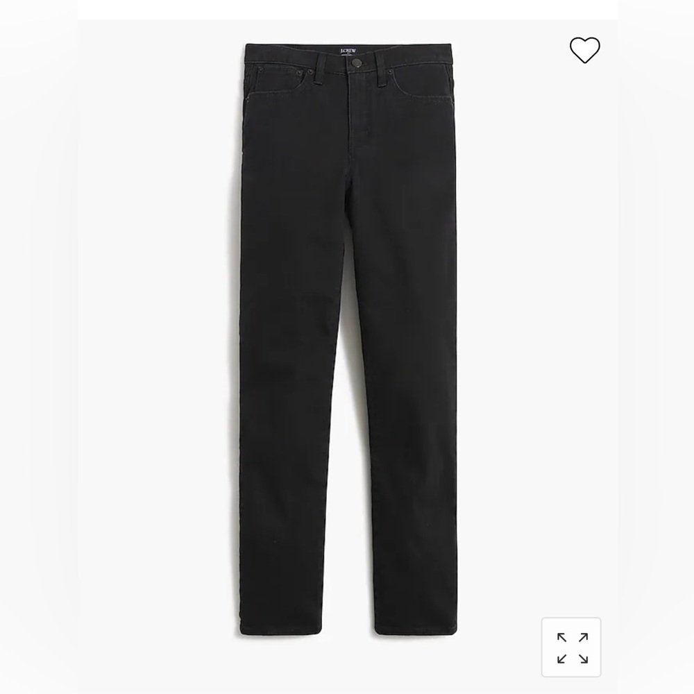 NWT J Crew straight black jean
